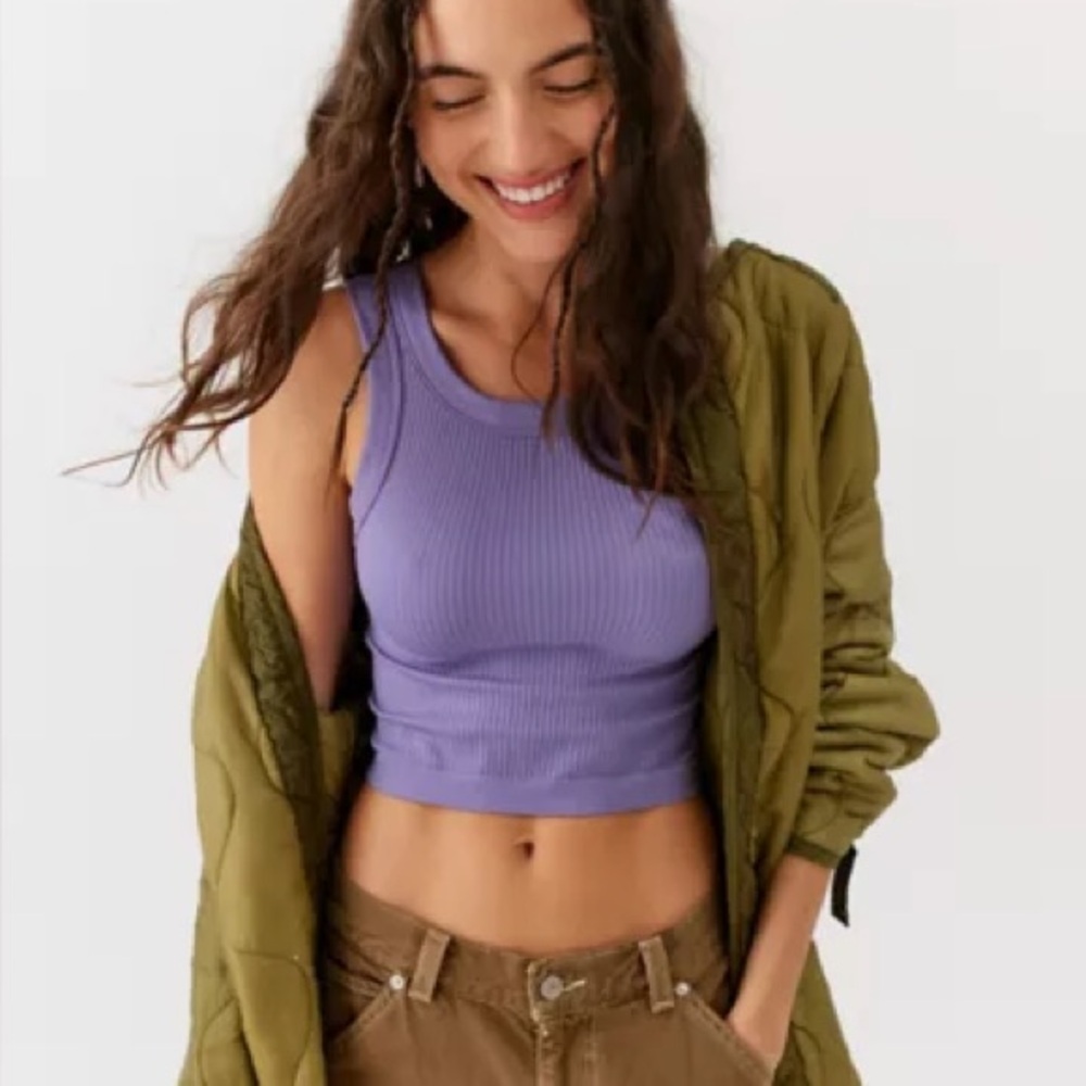 Urban Outfitters Lavender Ribbed Tank Top